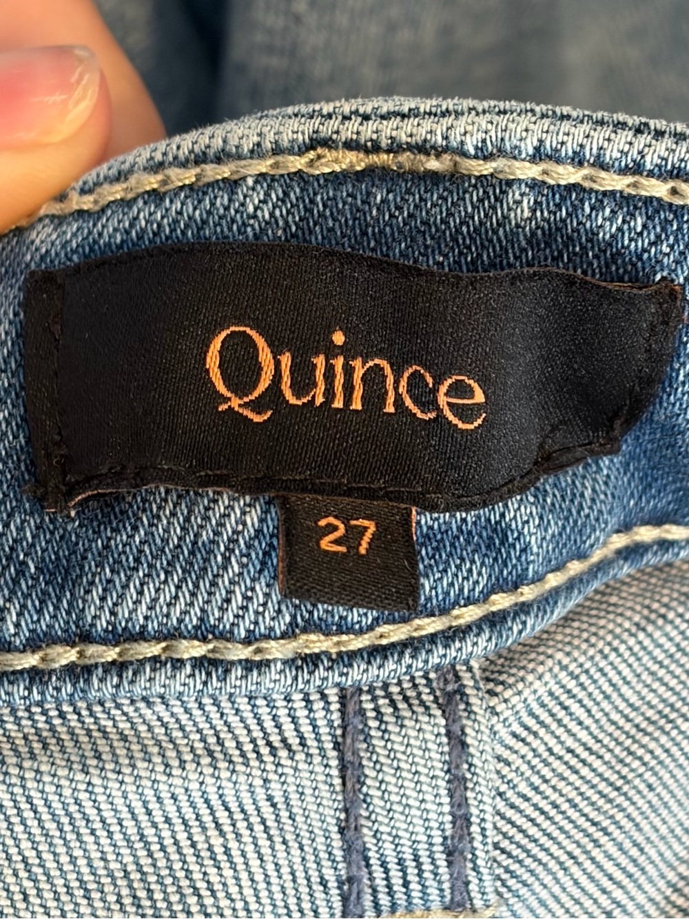 Quince Luna Stretch Flare Jeans in Seaside Blue - Picture 8 of 11